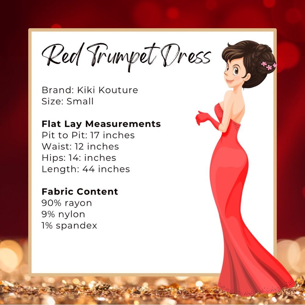 Bodycon Trumpet Dress, Small - Picture 2 of 14